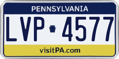 PA license plate LVP4577