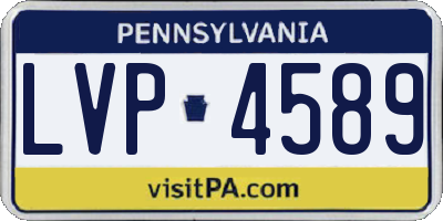 PA license plate LVP4589