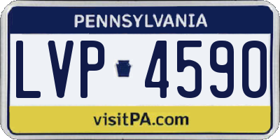 PA license plate LVP4590