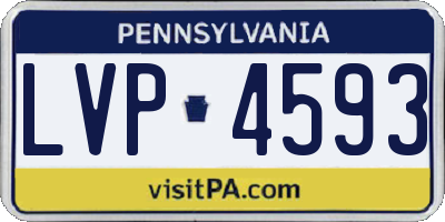 PA license plate LVP4593