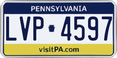 PA license plate LVP4597