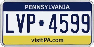 PA license plate LVP4599