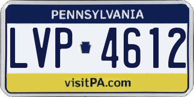 PA license plate LVP4612