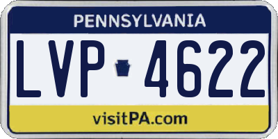 PA license plate LVP4622
