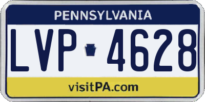 PA license plate LVP4628
