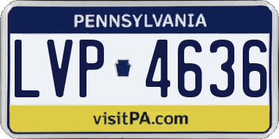 PA license plate LVP4636