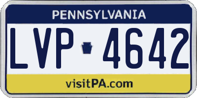 PA license plate LVP4642