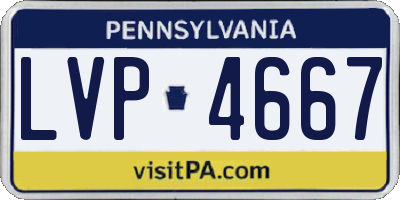 PA license plate LVP4667