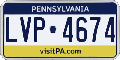 PA license plate LVP4674