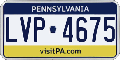 PA license plate LVP4675