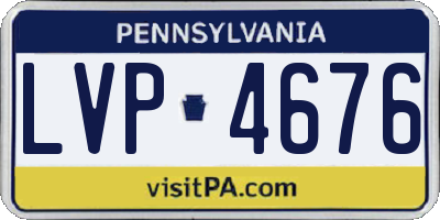 PA license plate LVP4676