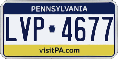 PA license plate LVP4677