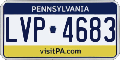 PA license plate LVP4683