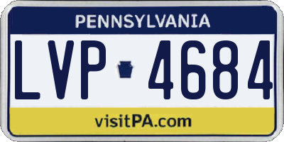 PA license plate LVP4684