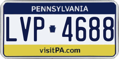 PA license plate LVP4688