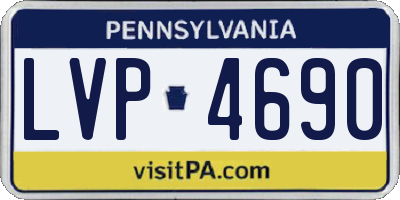 PA license plate LVP4690