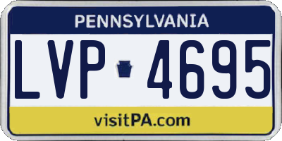 PA license plate LVP4695