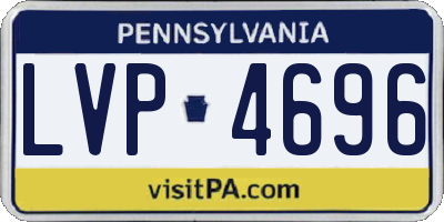 PA license plate LVP4696