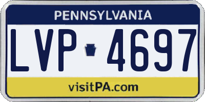 PA license plate LVP4697