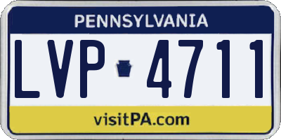 PA license plate LVP4711