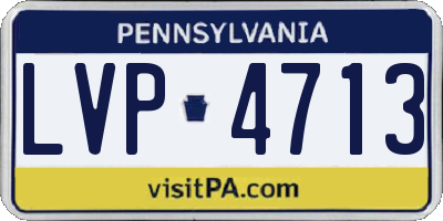 PA license plate LVP4713