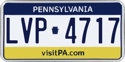 PA license plate LVP4717