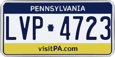 PA license plate LVP4723
