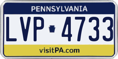 PA license plate LVP4733