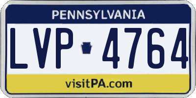 PA license plate LVP4764