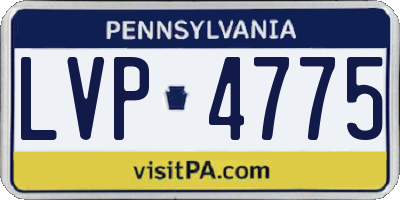 PA license plate LVP4775