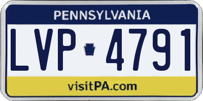 PA license plate LVP4791