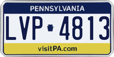 PA license plate LVP4813