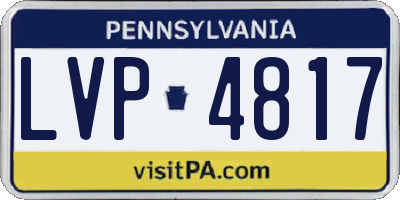 PA license plate LVP4817