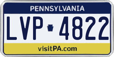 PA license plate LVP4822