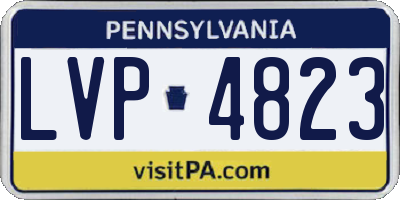 PA license plate LVP4823
