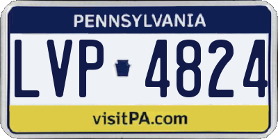 PA license plate LVP4824
