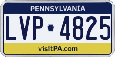PA license plate LVP4825