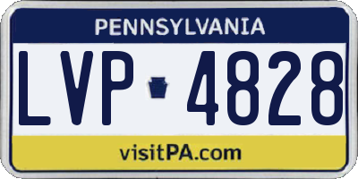PA license plate LVP4828