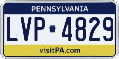 PA license plate LVP4829