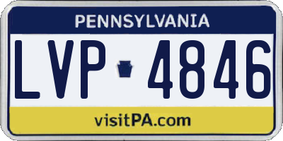 PA license plate LVP4846