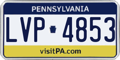 PA license plate LVP4853