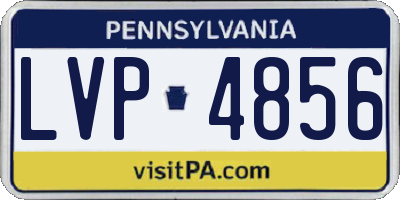 PA license plate LVP4856