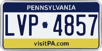 PA license plate LVP4857