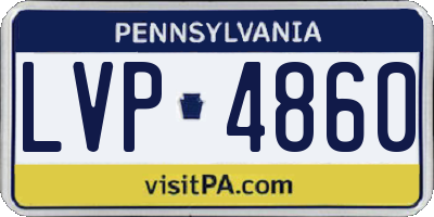 PA license plate LVP4860
