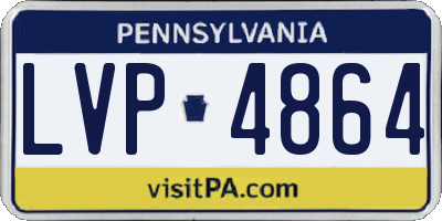 PA license plate LVP4864