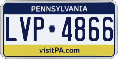 PA license plate LVP4866