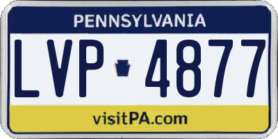 PA license plate LVP4877