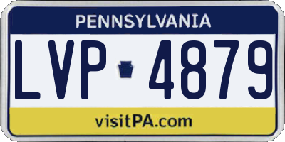 PA license plate LVP4879
