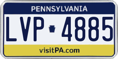 PA license plate LVP4885