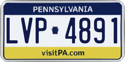 PA license plate LVP4891